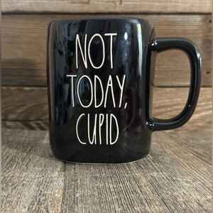Anti-Valentine’s Day Rae Dunn Black Ceramic Mug - Not Today, Cupid